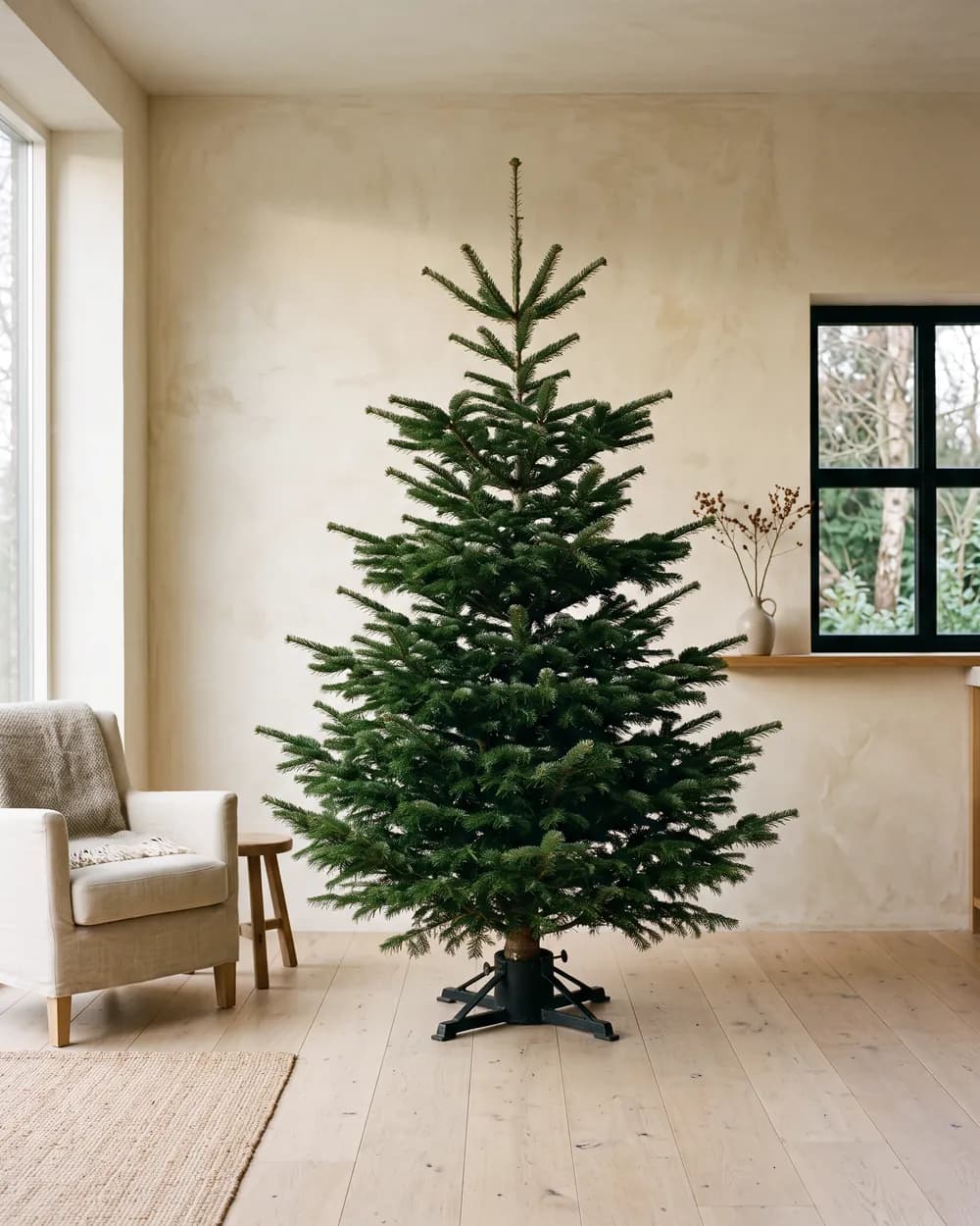 Nordmann-kerstboom van 150 tot 175 cm met een volle, regelmatige vorm